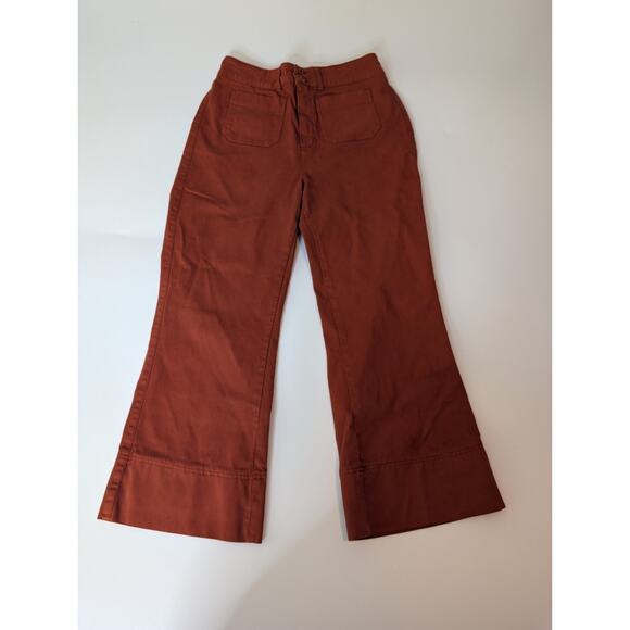 Faherty Uma High Waisted Cropped Pants in Ginger Spice Size 29 - Picture 2 of 16
